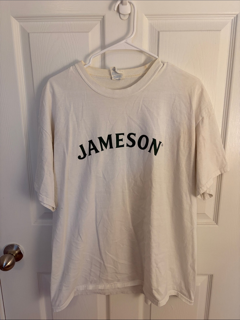 Jameson Logo Tee in White with green Print